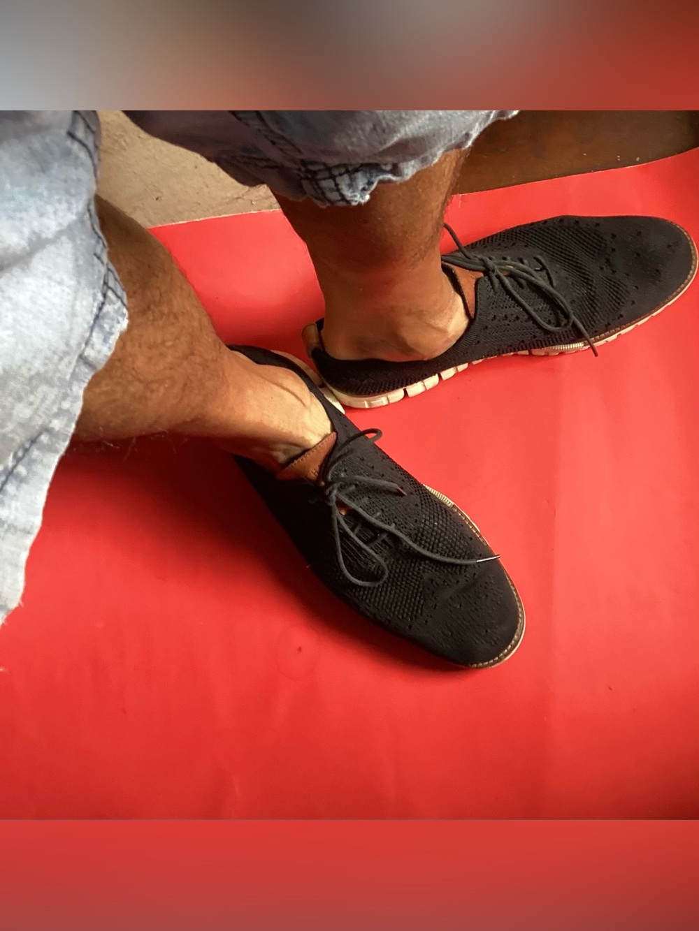 Cole Haan knit crochet wingtips